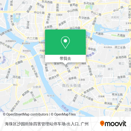 海珠区沙园街除四害管理站停车场-出入口地图