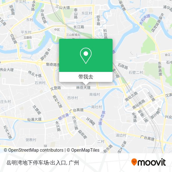 岳明湾地下停车场-出入口地图
