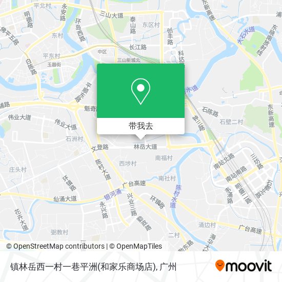镇林岳西一村一巷平洲(和家乐商场店)地图