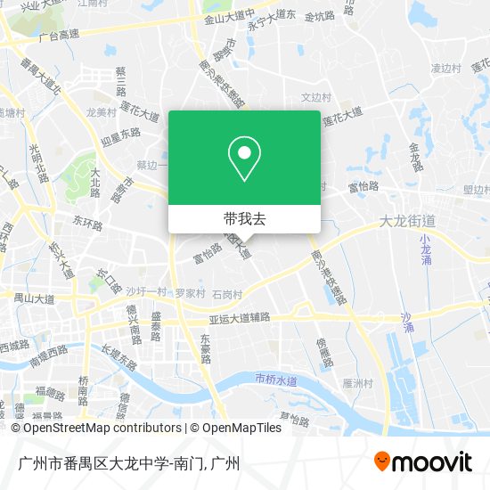 广州市番禺区大龙中学-南门地图