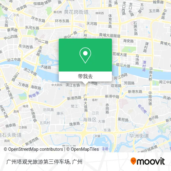 广州塔观光旅游第三停车场地图