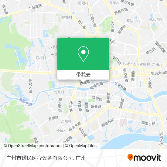 广州市诺民医疗设备有限公司地图