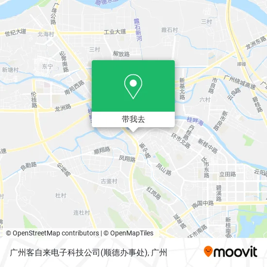 广州客自来电子科技公司(顺德办事处)地图