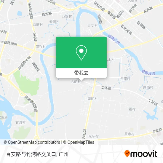 百安路与竹湾路交叉口地图