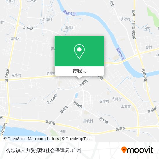 杏坛镇人力资源和社会保障局地图