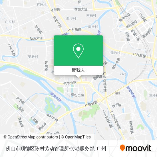 佛山市顺德区陈村劳动管理所-劳动服务部地图
