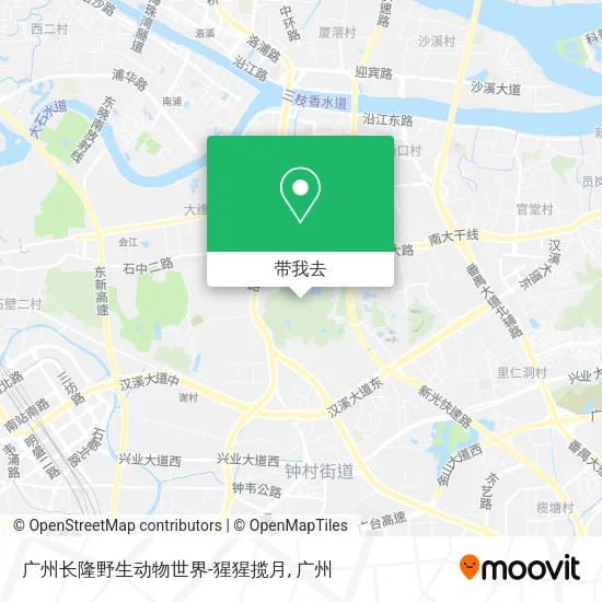 广州长隆野生动物世界-猩猩揽月地图