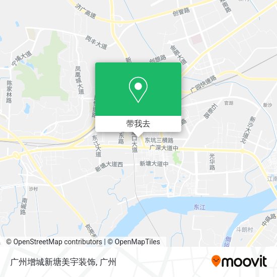 广州增城新塘美宇装饰地图