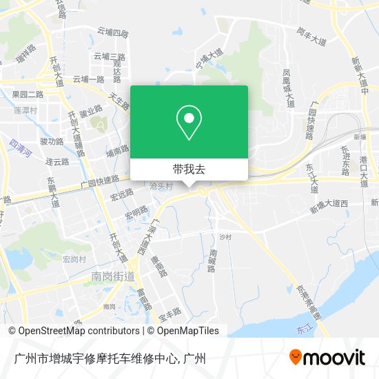 广州市增城宇修摩托车维修中心地图