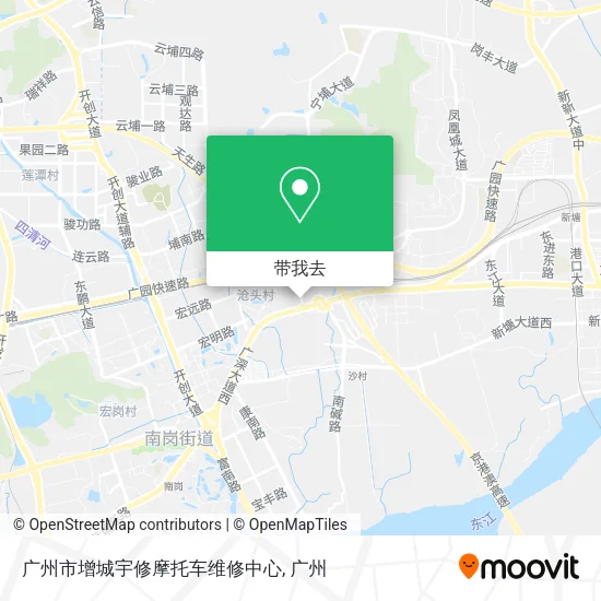 广州市增城宇修摩托车维修中心地图