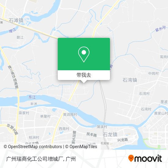 广州瑞商化工公司增城厂地图