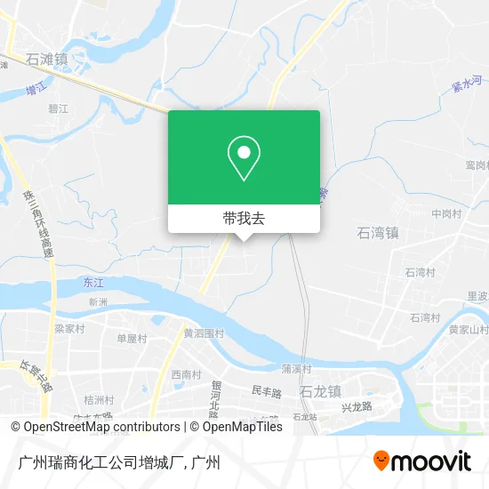 广州瑞商化工公司增城厂地图