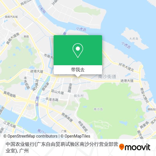中国农业银行(广东自由贸易试验区南沙分行营业部营业室)地图