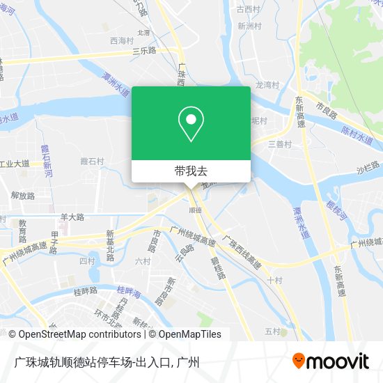 广珠城轨顺德站停车场-出入口地图