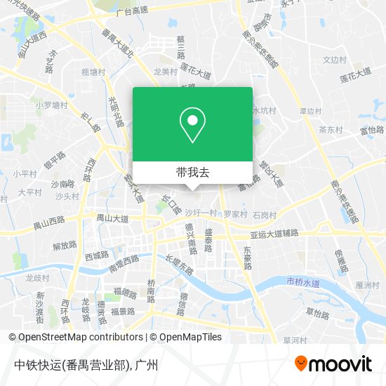 中铁快运(番禺营业部)地图