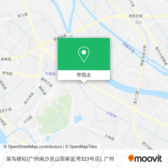 菜鸟驿站(广州南沙灵山翡翠蓝湾323号店)地图