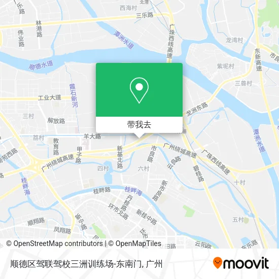 顺德区驾联驾校三洲训练场-东南门地图