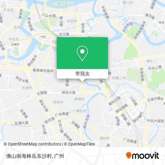 佛山南海林岳东沙村地图