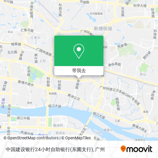 中国建设银行24小时自助银行(东圃支行)地图