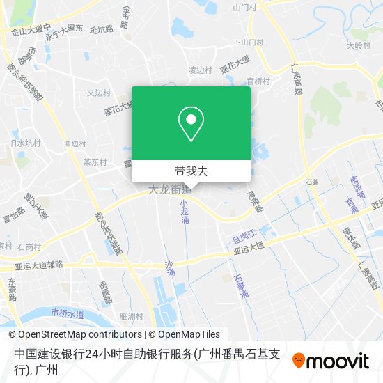 中国建设银行24小时自助银行服务(广州番禺石基支行)地图