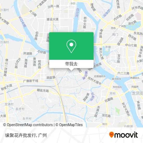 缘聚花卉批发行地图