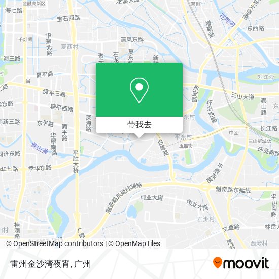 雷州金沙湾夜宵地图
