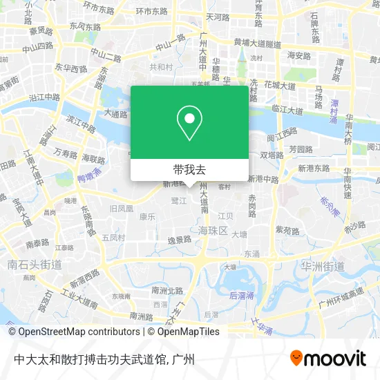 中大太和散打搏击功夫武道馆地图