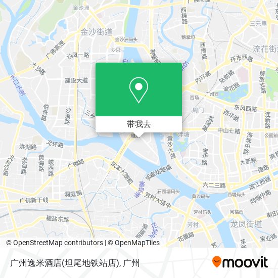 广州逸米酒店(坦尾地铁站店)地图