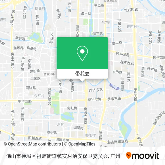 佛山市禅城区祖庙街道镇安村治安保卫委员会地图