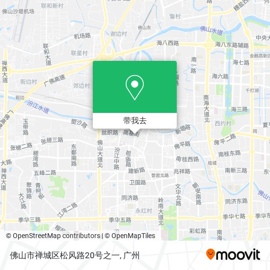 佛山市禅城区松风路20号之一地图