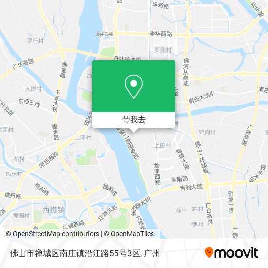佛山市禅城区南庄镇沿江路55号3区地图