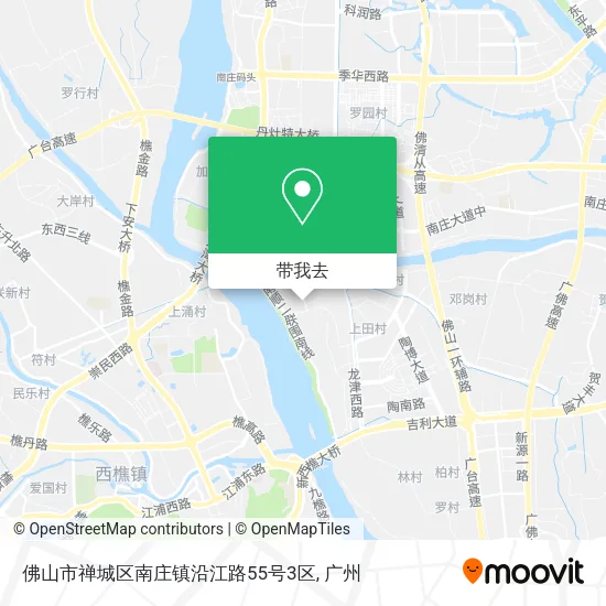佛山市禅城区南庄镇沿江路55号3区地图