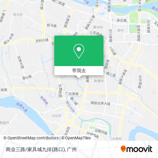 商业三路/家具城九排(路口)地图
