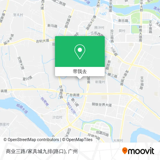 商业三路/家具城九排(路口)地图