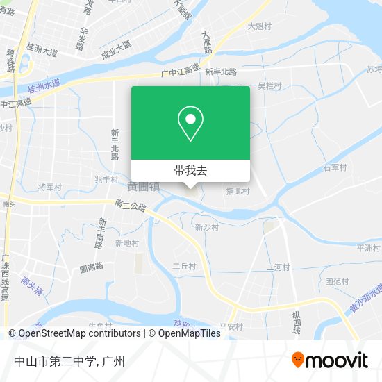 中山市第二中学地图