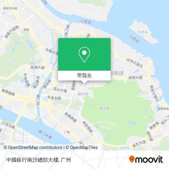 中國銀行南沙總部大樓地图
