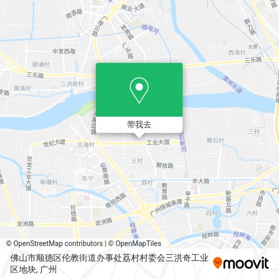 佛山市顺德区伦教街道办事处荔村村委会三洪奇工业区地块地图
