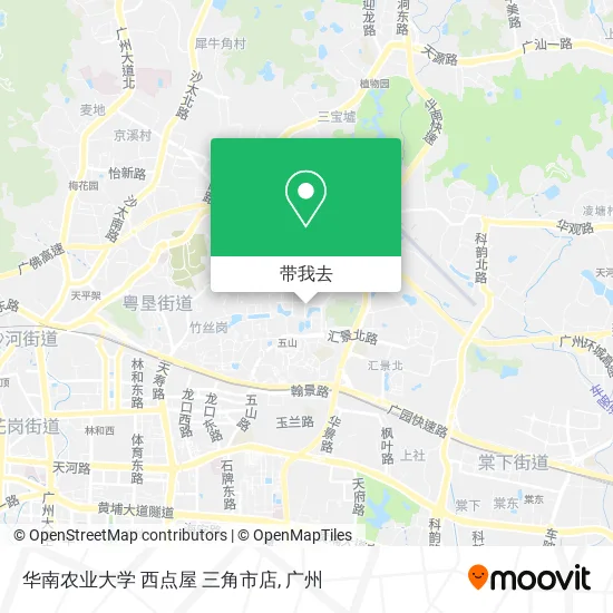 华南农业大学 西点屋 三角市店地图