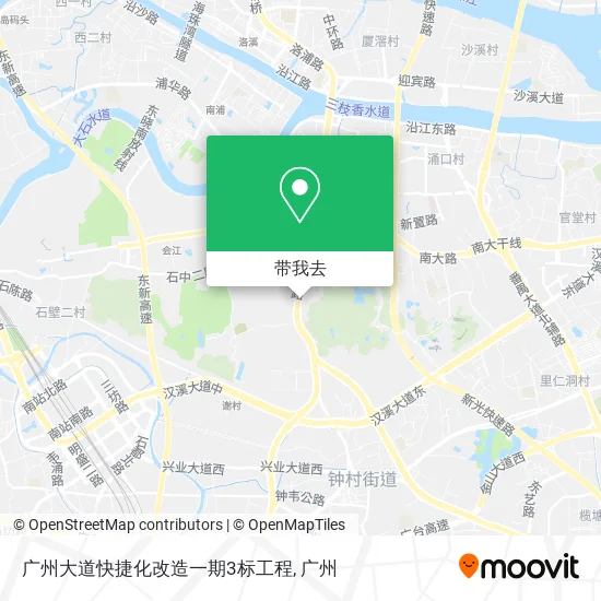 广州大道快捷化改造一期3标工程地图
