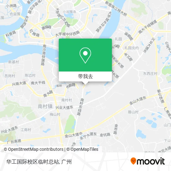 华工国际校区临时总站地图