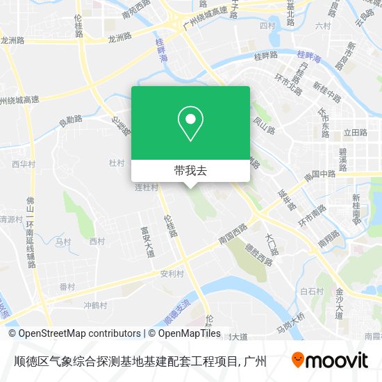 顺德区气象综合探测基地基建配套工程项目地图