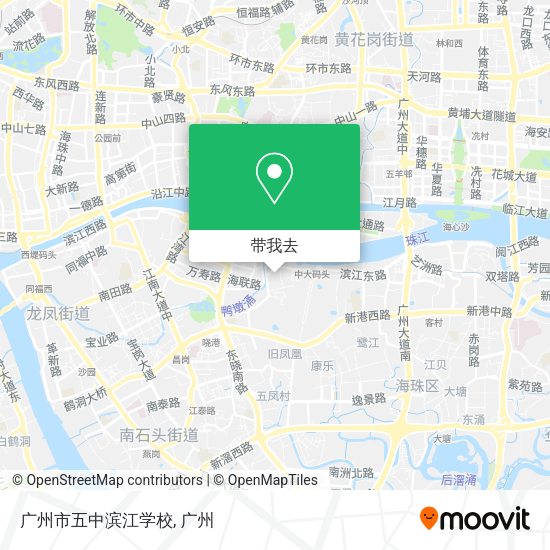 广州市五中滨江学校地图