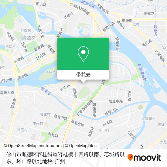 佛山市顺德区容桂街道容桂横十四路以南、芯城路以东、环山路以北地块地图