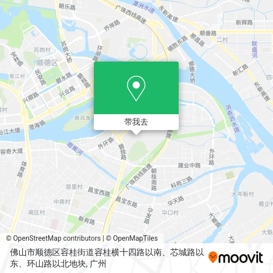 佛山市顺德区容桂街道容桂横十四路以南、芯城路以东、环山路以北地块地图