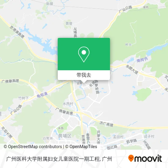 广州医科大学附属妇女儿童医院一期工程地图
