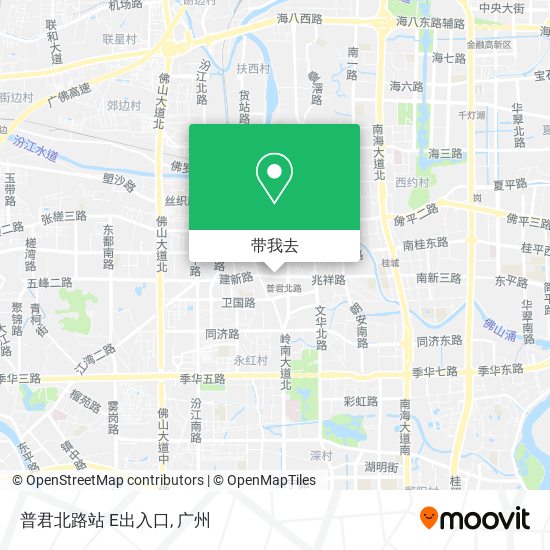 普君北路站 E出入口地图