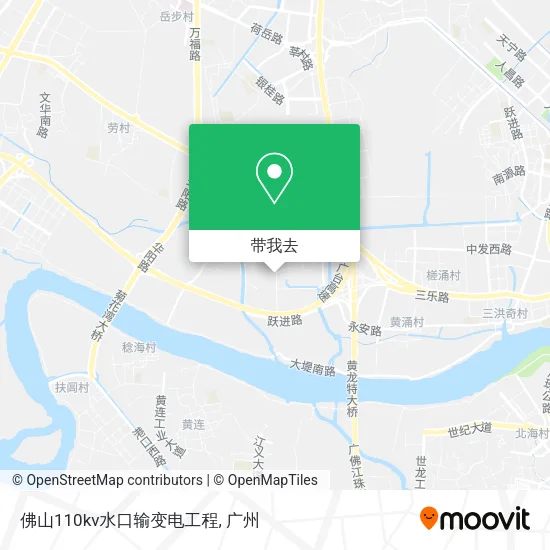 佛山110kv水口输变电工程地图
