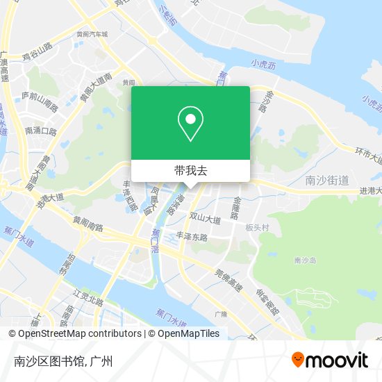 南沙区图书馆地图