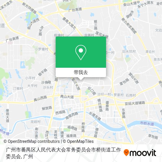 广州市番禺区人民代表大会常务委员会市桥街道工作委员会地图