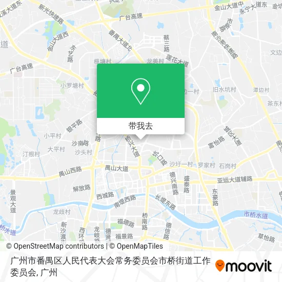 广州市番禺区人民代表大会常务委员会市桥街道工作委员会地图